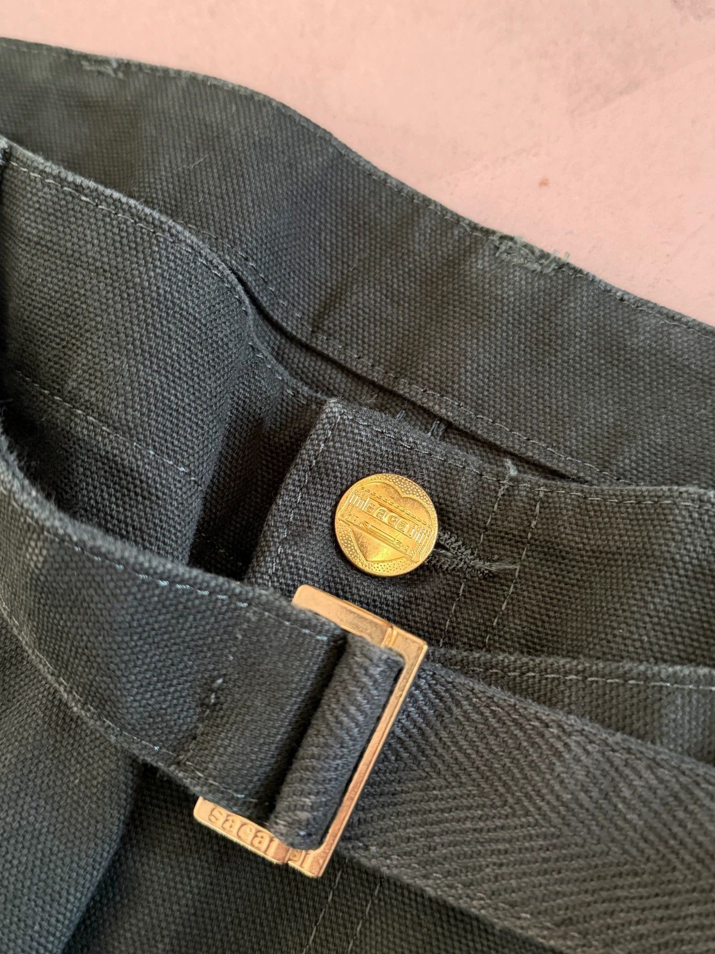 Sacai Black Cargo Pants with Belt and Multiple Pockets Size US 30 / EU 46 - 5 Thumbnail