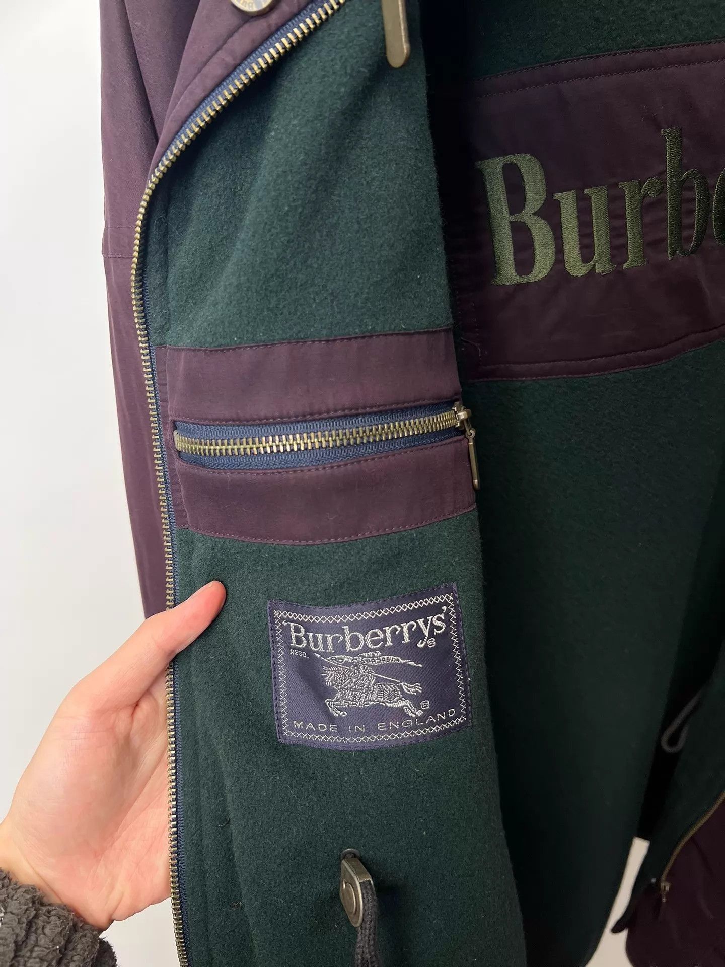 Burberry Purple Hooded Parka with Multiple Pockets Size US XL / EU 56 / 4 - 6 Thumbnail