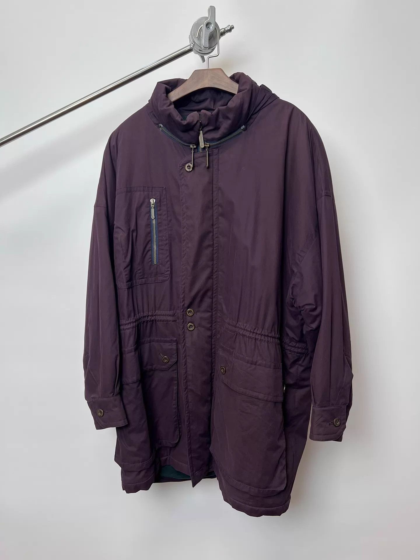 Burberry Purple XL Hooded Utility Jacket Size US XL / EU 56 / 4 - 3 Thumbnail