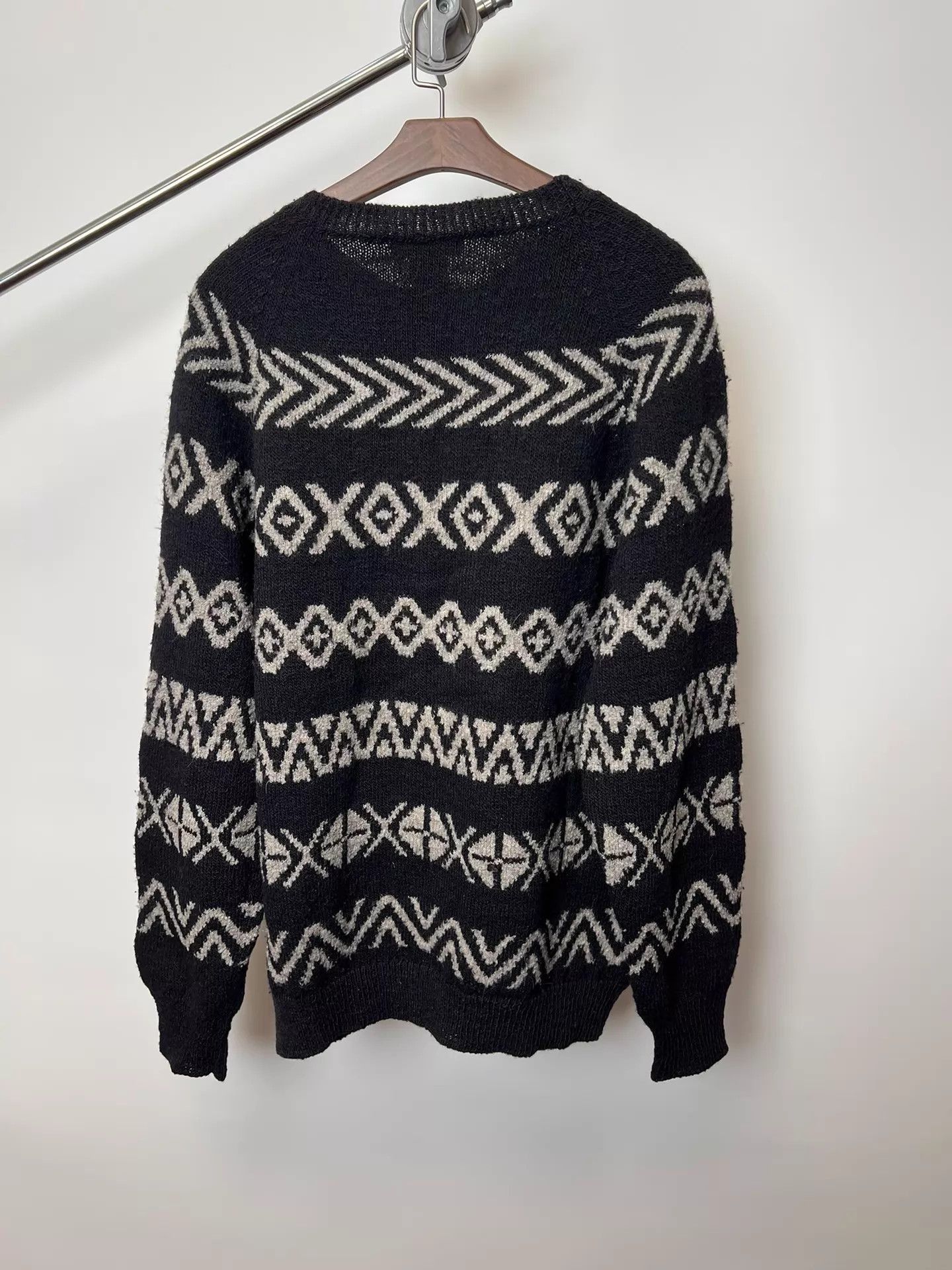 Yohji Yamamoto Patterned Multi-Color Knit Sweater Size US XL / EU 56 / 4 - 5 Thumbnail