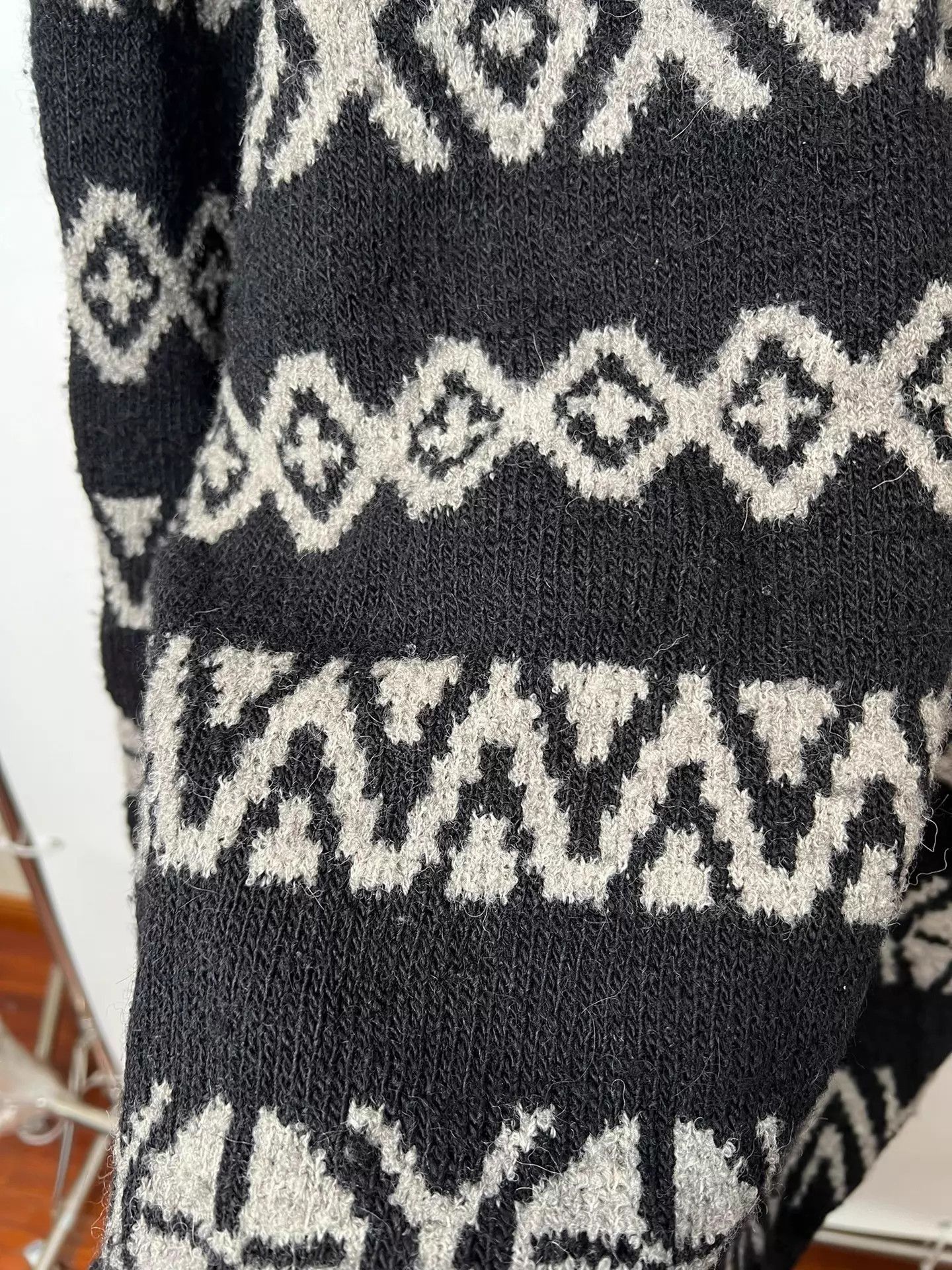 Yohji Yamamoto Patterned Multi-Color Knit Sweater Size US XL / EU 56 / 4 - 7 Thumbnail
