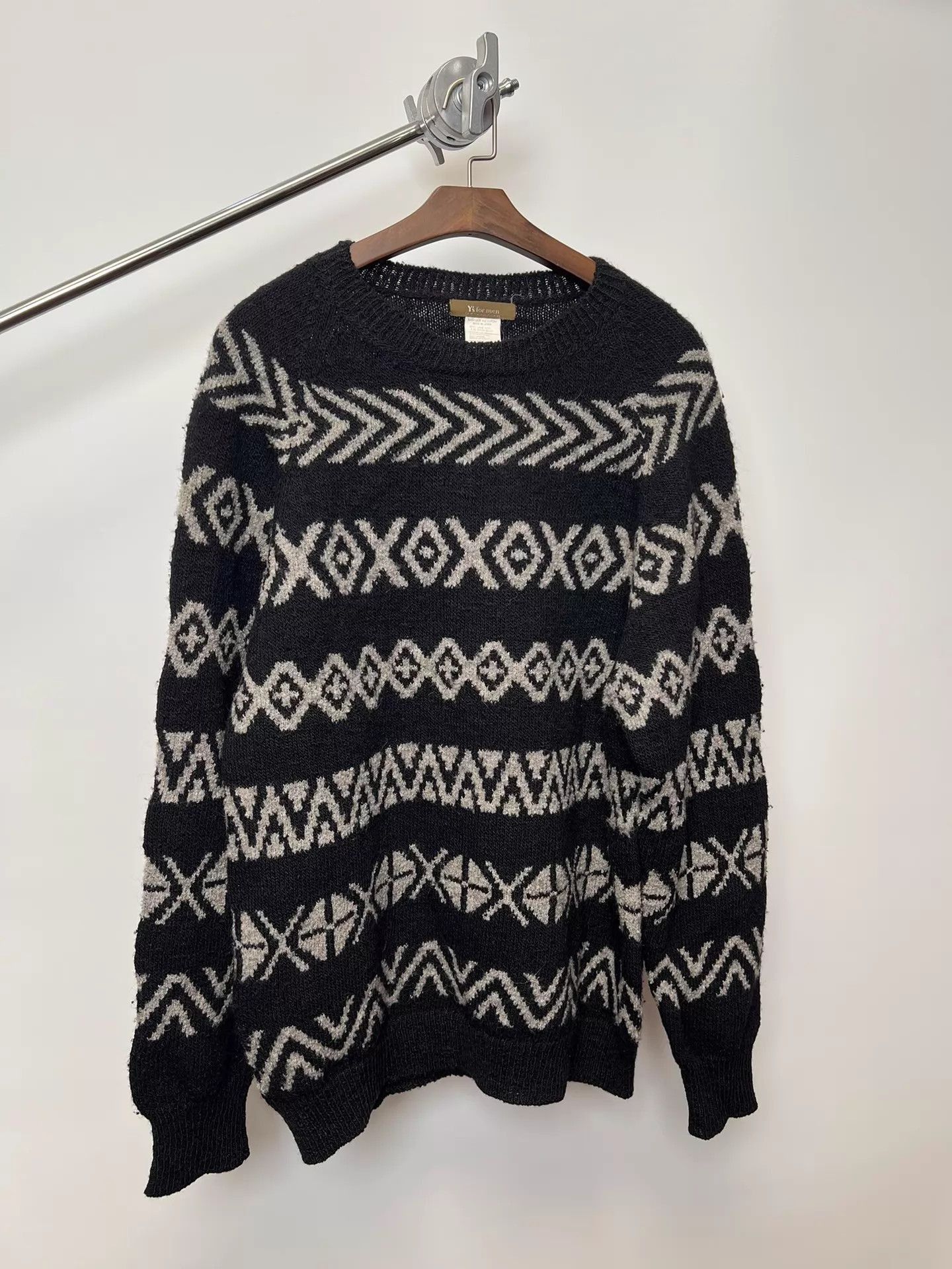 Yohji Yamamoto Patterned Multi-Color Knit Sweater Size US XL / EU 56 / 4 - 2 Thumbnail