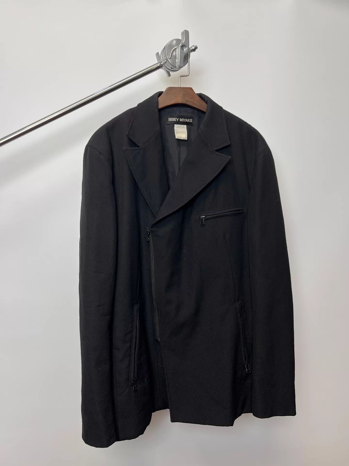 Issey Miyake Black Zip-Front Light Jacket Size US M / EU 48-50 / 2 - 2 Thumbnail