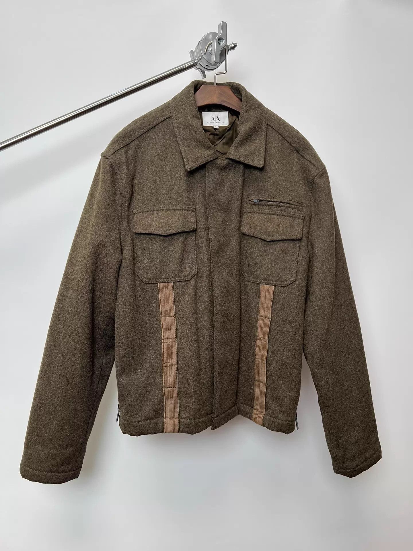 Armani Exchange Green Utility Jacket with Pockets Size L Size US L / EU 52-54 / 3 - 2 Thumbnail