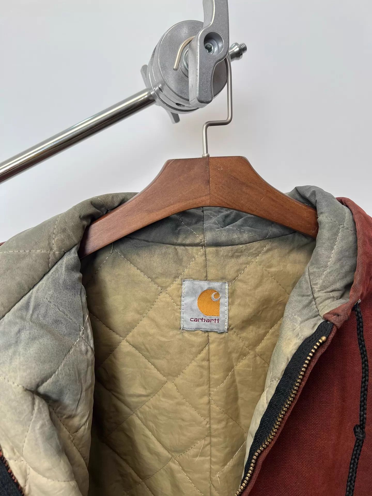 Carhartt Red Zip-Up Hooded Sweatshirt Size US L / EU 52-54 / 3 - 6 Thumbnail