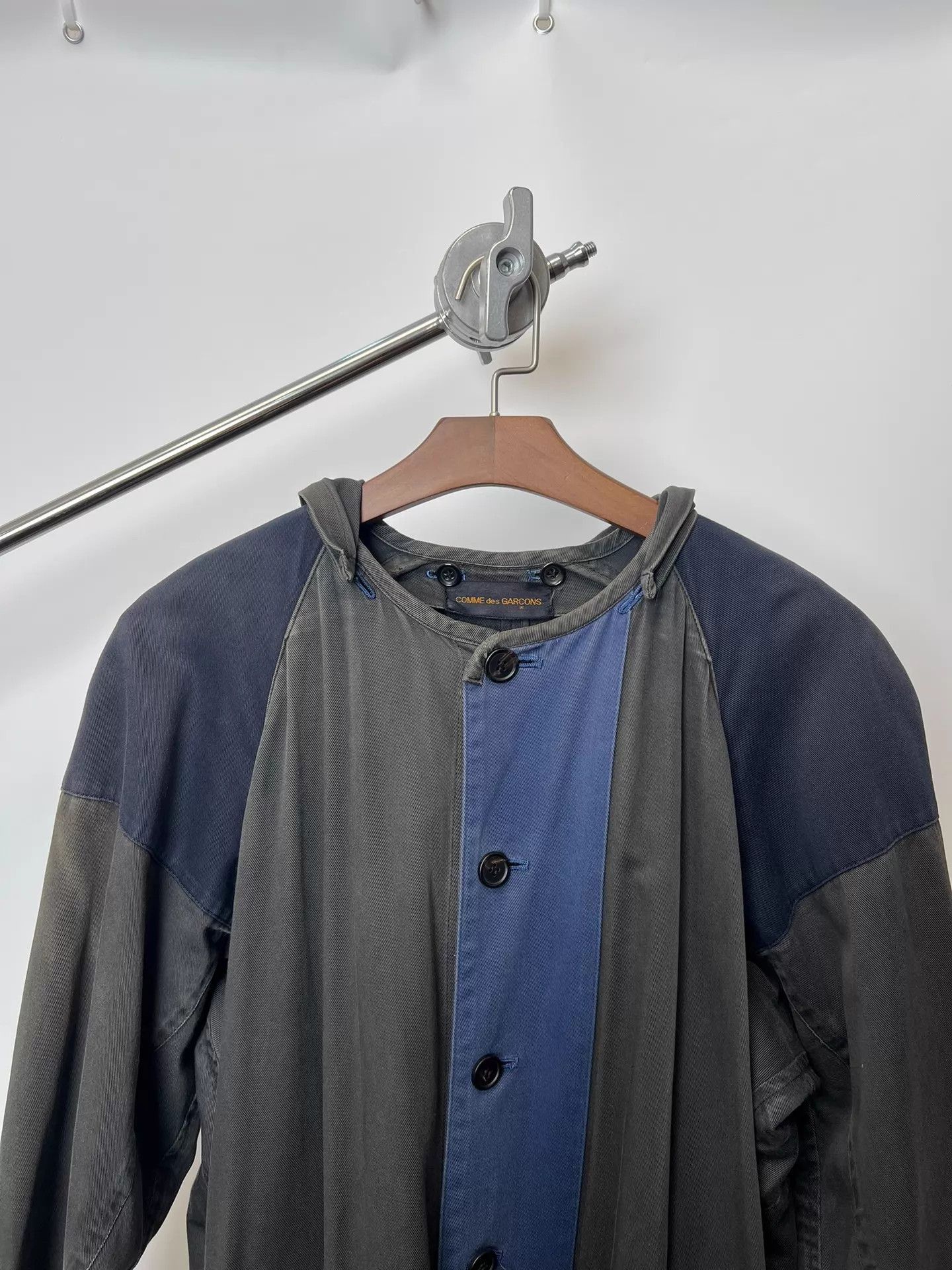 Comme des Garcons Multi-Color Long Hooded Coat - Size M Size US M / EU 48-50 / 2 - 2 Thumbnail