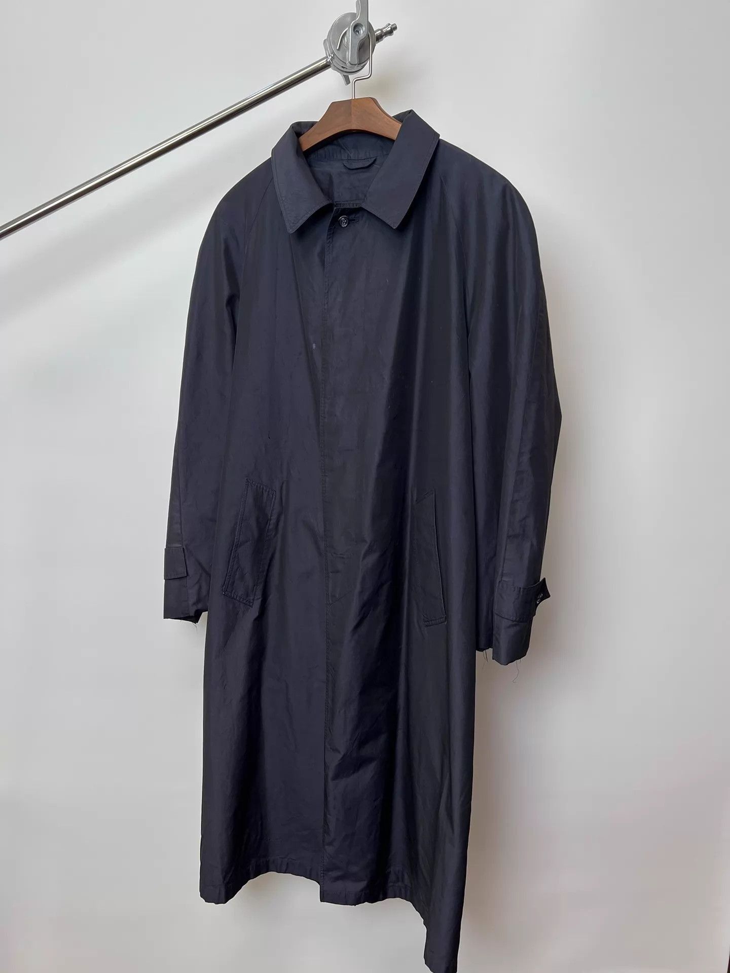 Lanvin Black Long Coat with High Collar and Pockets Size US M / EU 48-50 / 2 - 3 Thumbnail