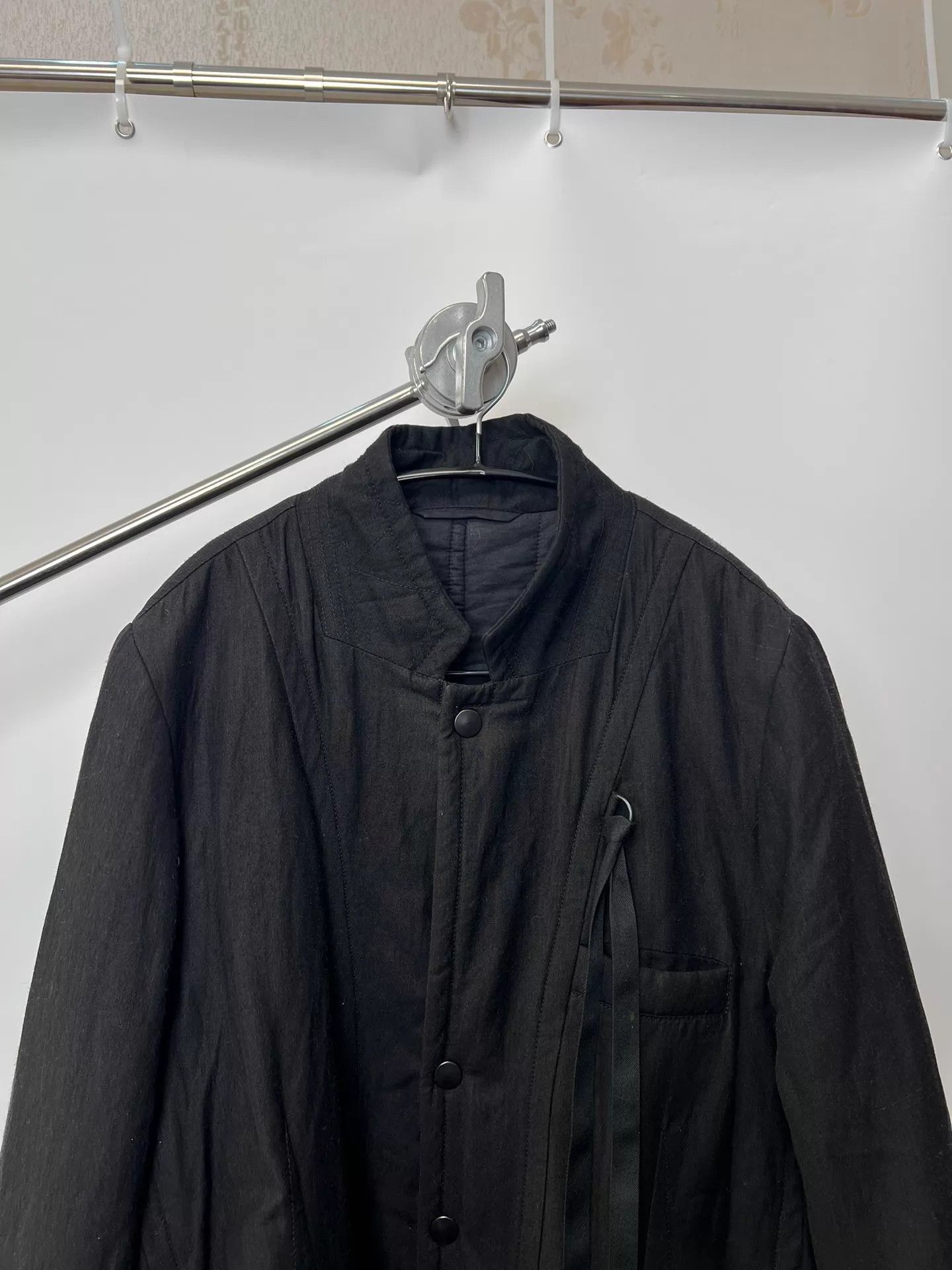 Ann Demeulemeester Black Lightweight Button-Front Jacket Size L Size US L / EU 52-54 / 3 - 3 Thumbnail