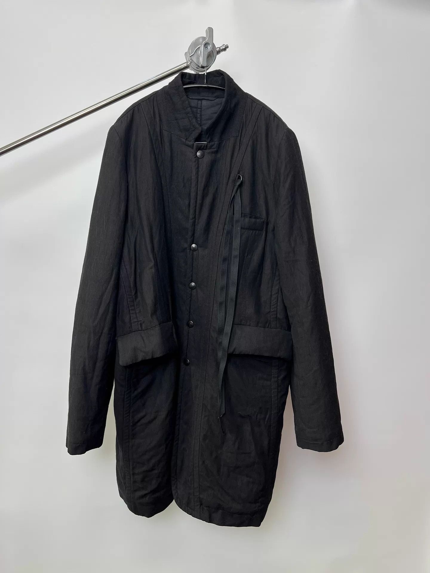 Ann Demeulemeester Black Lightweight Button-Front Jacket Size L Size US L / EU 52-54 / 3 - 2 Thumbnail