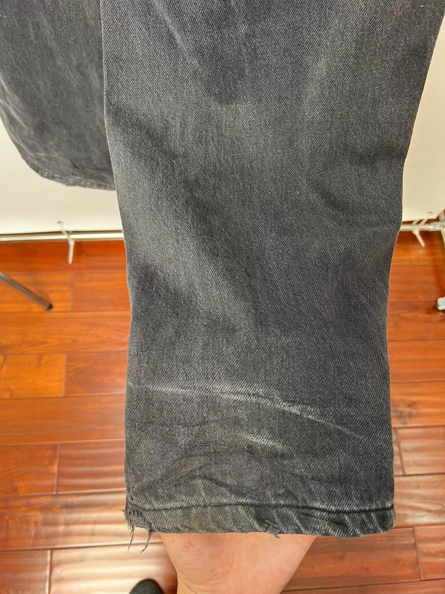 Ann Demeulemeester Black Wide-Leg Denim Pants Size 34 Size US 34 / EU 50 - 7 Thumbnail