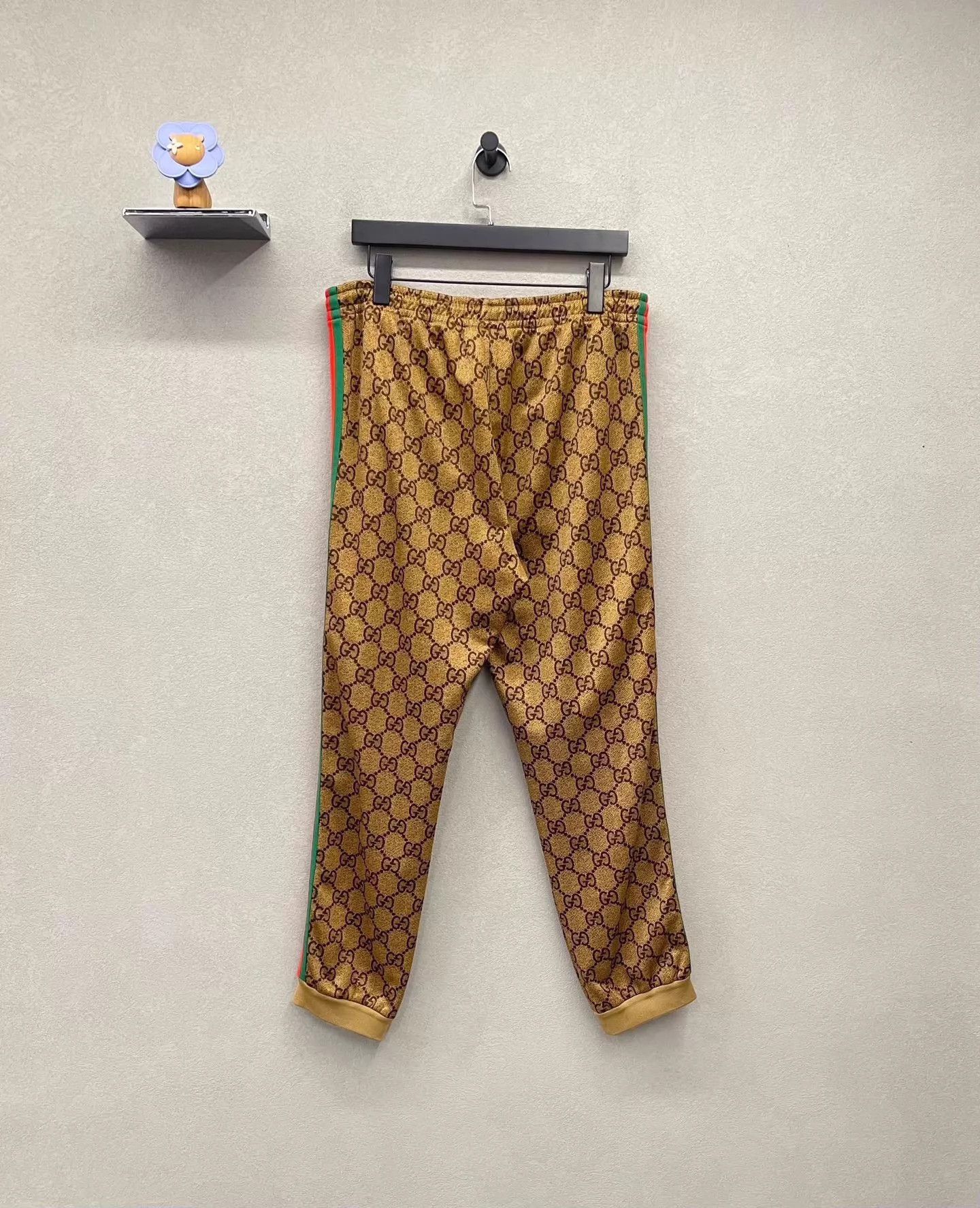 Gucci Beige Patterned Casual Pants with Side Stripes Size US 32 / EU 48 - 3 Thumbnail