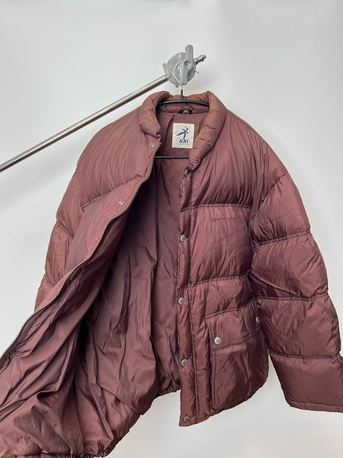 Issey Miyake Brown Puffer Jacket with Button Front and Pockets - M Size US M / EU 48-50 / 2 - 6 Thumbnail