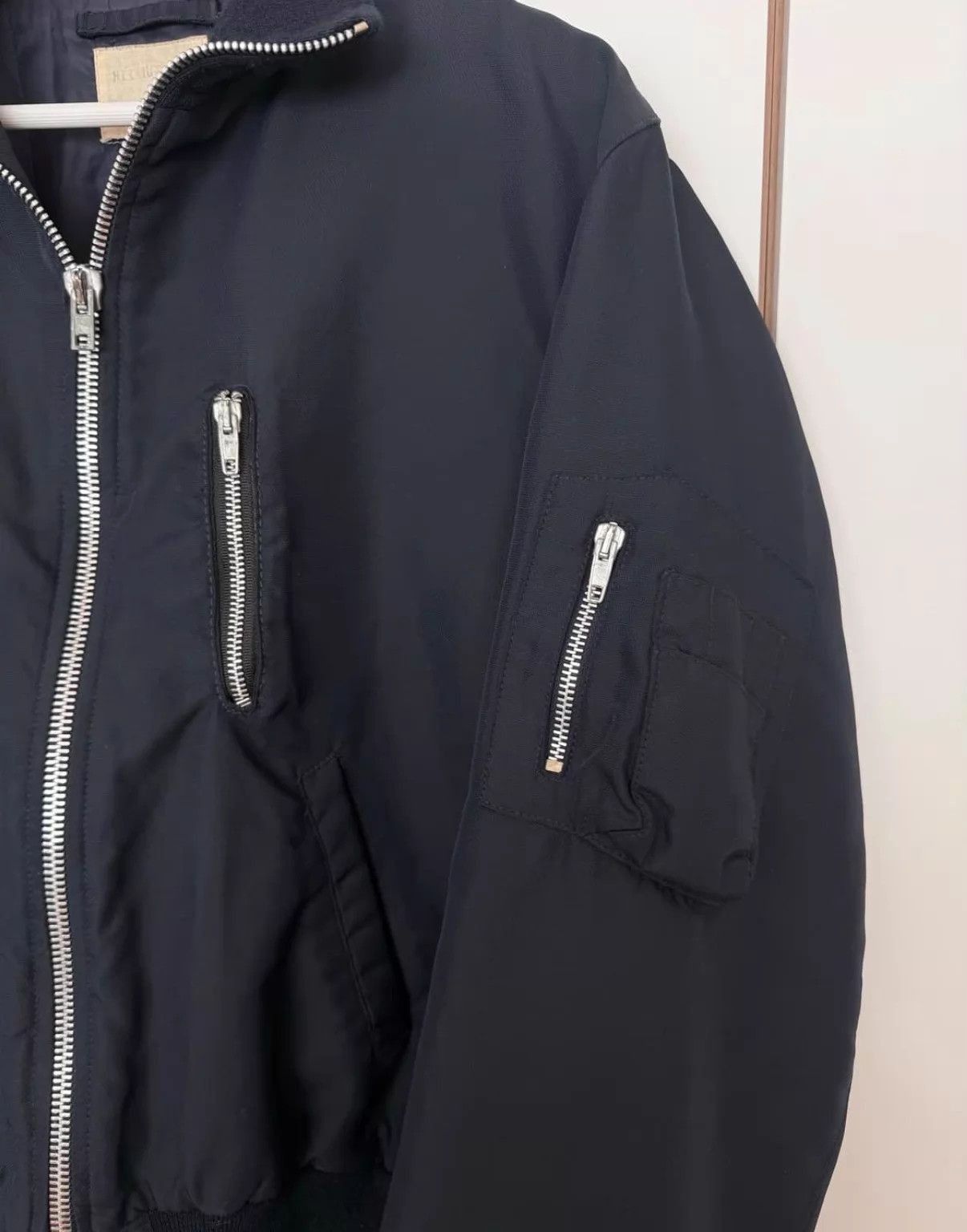 Helmut Lang Black Bomber Jacket with Zip Pockets - Size M Size US M / EU 48-50 / 2 - 3 Thumbnail