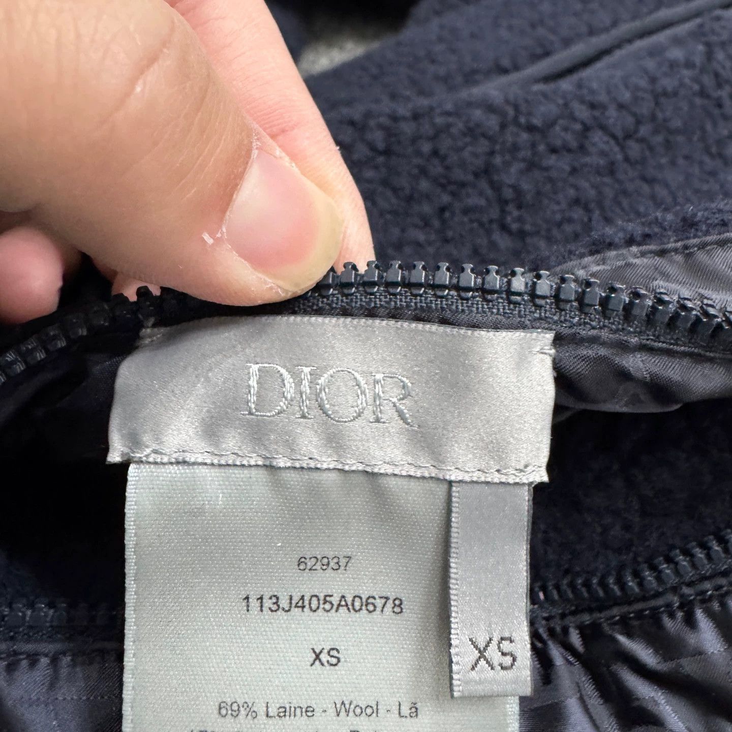 Dior Black Bomber Jacket with Button Front - XS Size US XS / EU 42 / 0 - 5 Thumbnail
