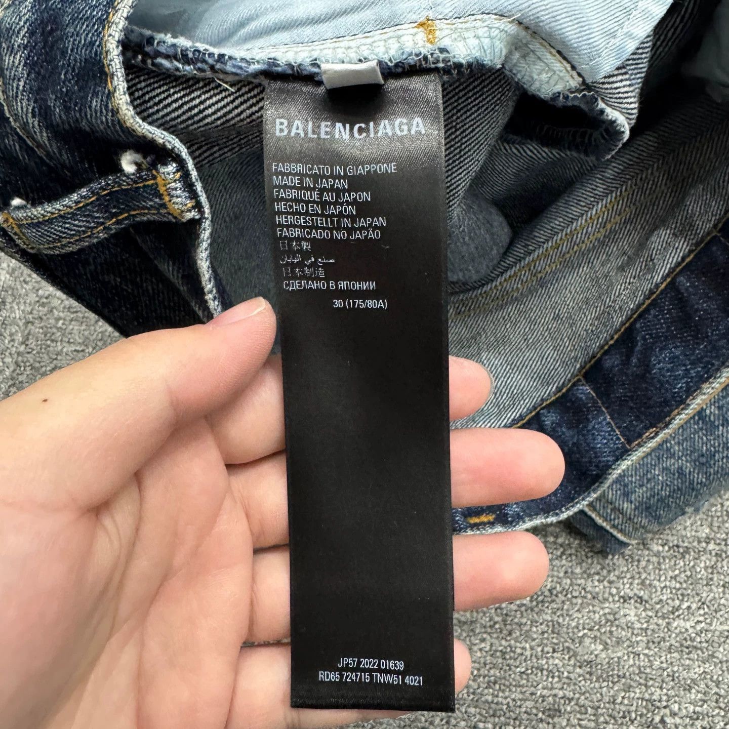 Balenciaga Blue Denim Straight-Leg Jeans Size 30 Size US 30 / EU 46 - 3 Thumbnail