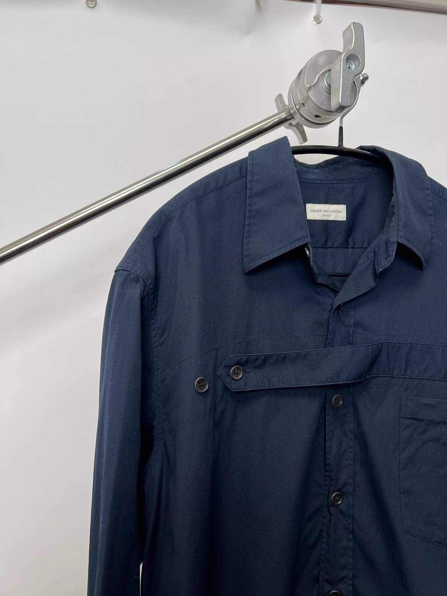 Dries Van Noten Blue Long-Sleeve Button-Up Shirt Size US M / EU 48-50 / 2 - 4 Thumbnail