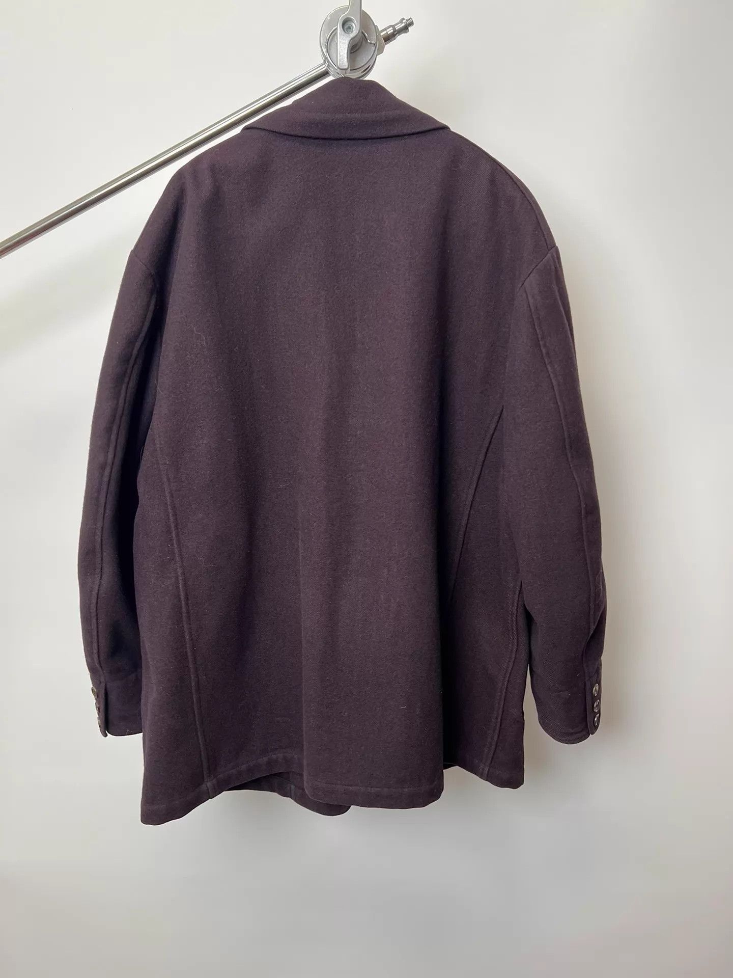 Yohji Yamamoto Purple Zip-Front Jacket with Pocket Details Size US L / EU 52-54 / 3 - 6 Thumbnail