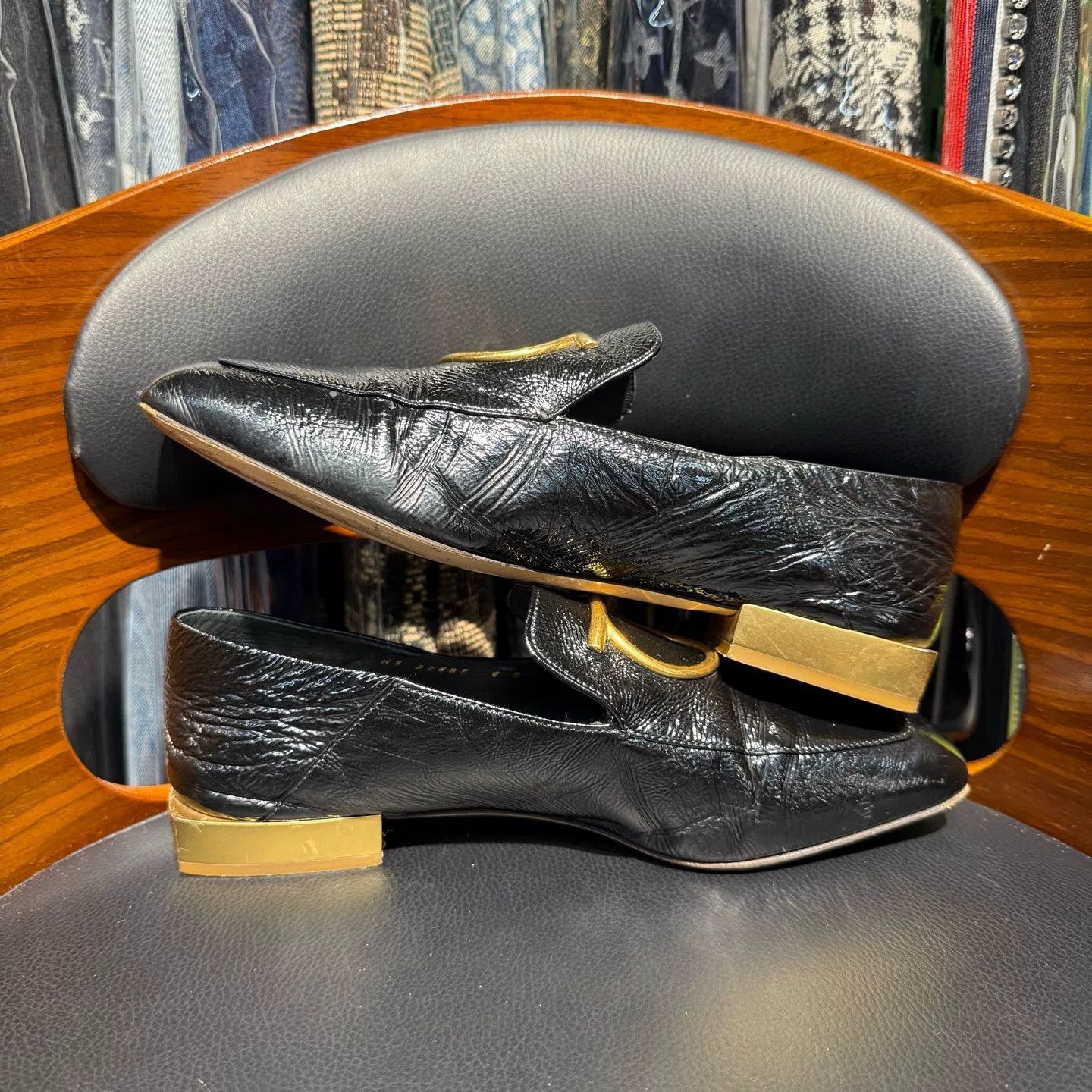 Salvatore Ferragamo Salvatore Ferragamo Patent Black Lowtop Sneakers 42 Men Size US 9 / EU 42 - 7 Thumbnail