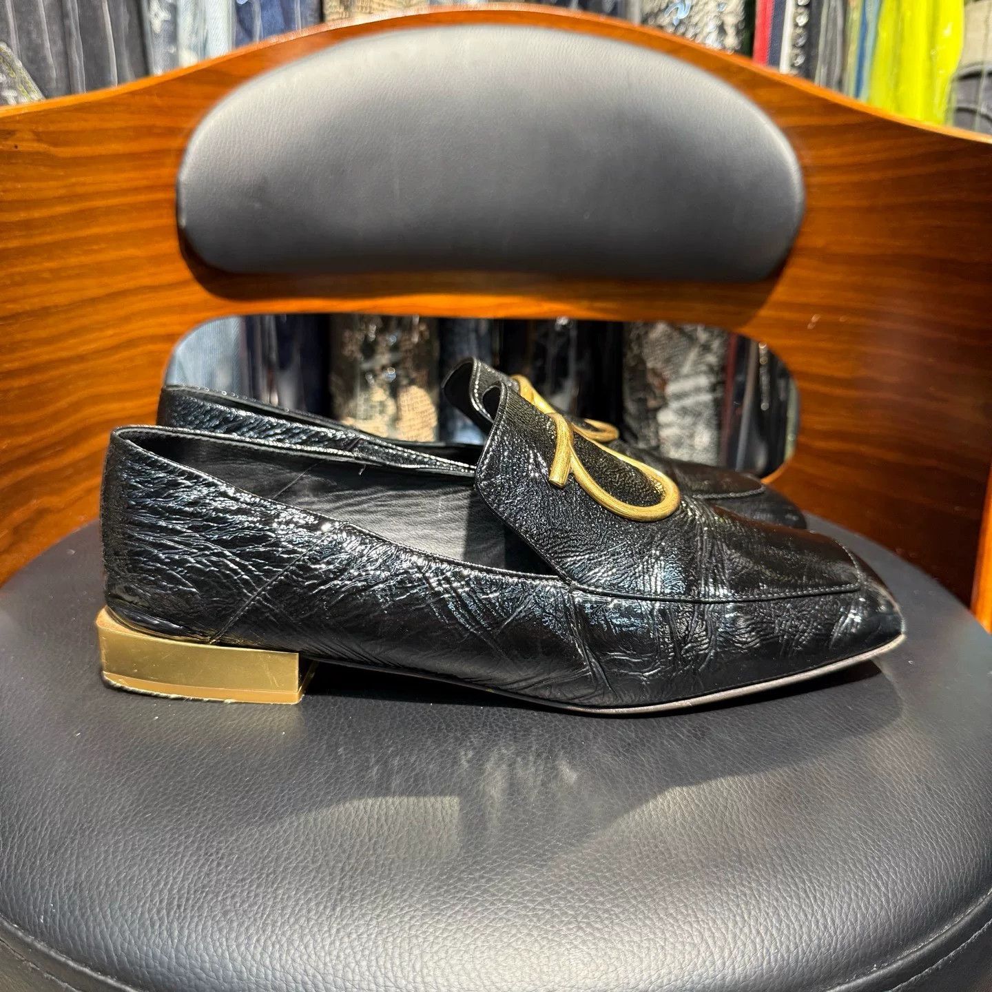 Salvatore Ferragamo Salvatore Ferragamo Patent Black Lowtop Sneakers 42 Men Size US 9 / EU 42 - 4 Thumbnail