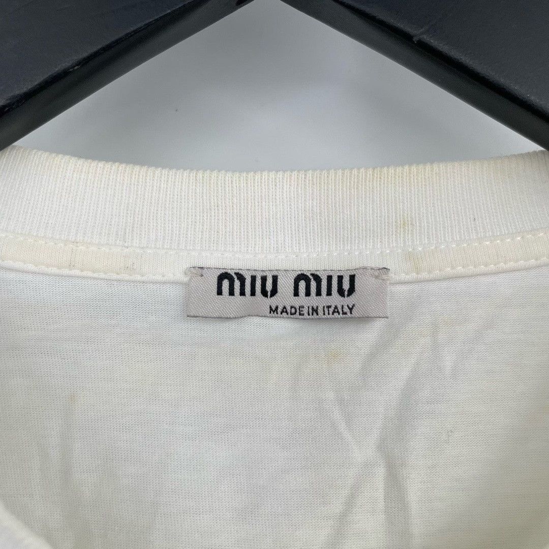 Miu Miu Miu Miu Yellow T-Shirt XS Women Size M / US 6-8 / IT 42-44 - 6 Thumbnail