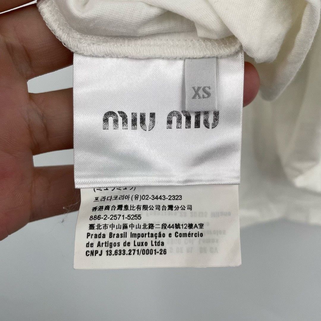 Miu Miu Miu Miu Yellow T-Shirt XS Women Size M / US 6-8 / IT 42-44 - 7 Thumbnail