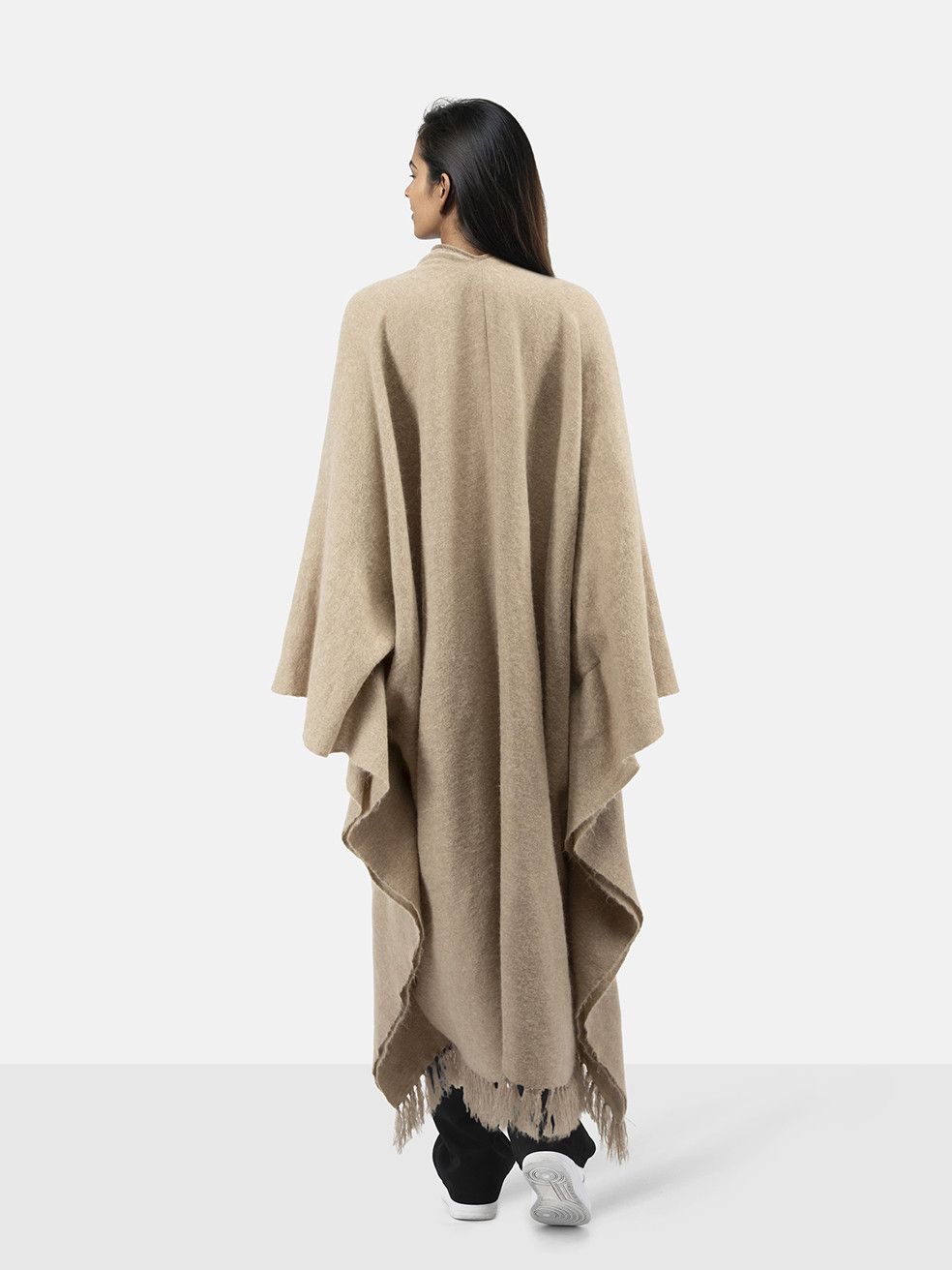 Brunello Cucinelli Beige Cashmere Beaded Shawl Size XL / US 12-14 / IT 48-50 - 2 Thumbnail