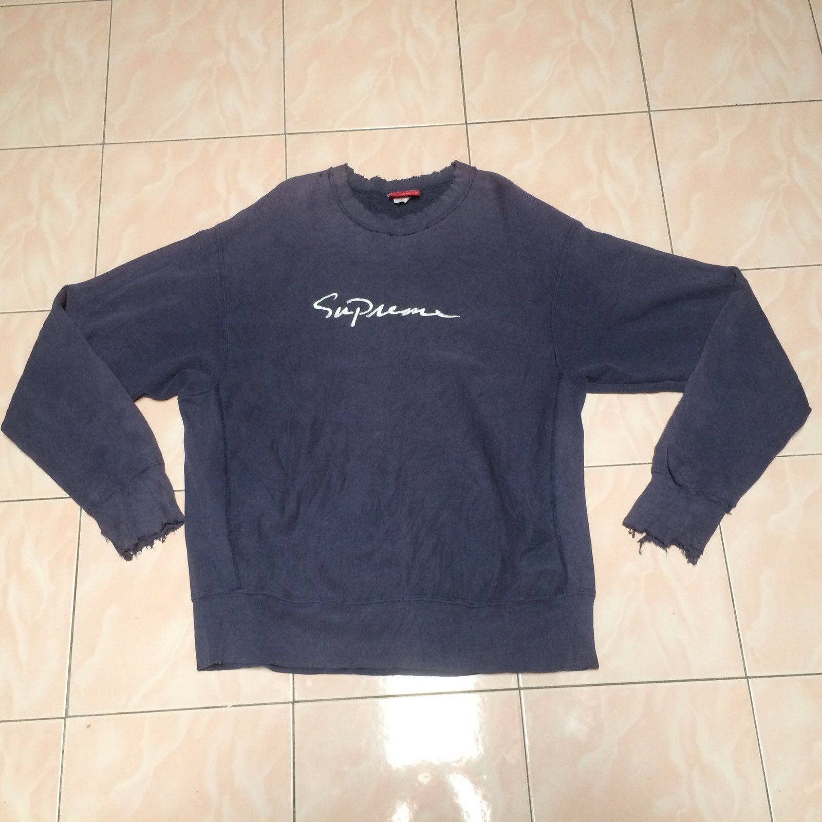 Supreme Supreme Classic Script Sweatshirt 90s | Grailed