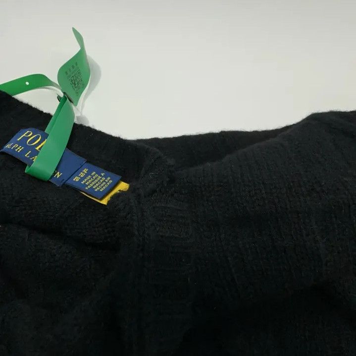 Polo Ralph Lauren Polo Ralph Lauren Solid Logo Cable-Knit Wool Sweater Size US XL / EU 56 / 4 - 6 Thumbnail