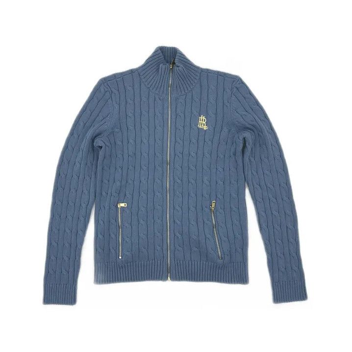 Polo Ralph Lauren Polo Ralph Lauren Men's Zip Cable Knit Sweater Size US M / EU 48-50 / 2 - 2 Thumbnail