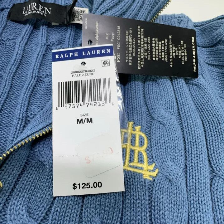 Polo Ralph Lauren Polo Ralph Lauren Men's Zip Cable Knit Sweater Size US M / EU 48-50 / 2 - 5 Thumbnail
