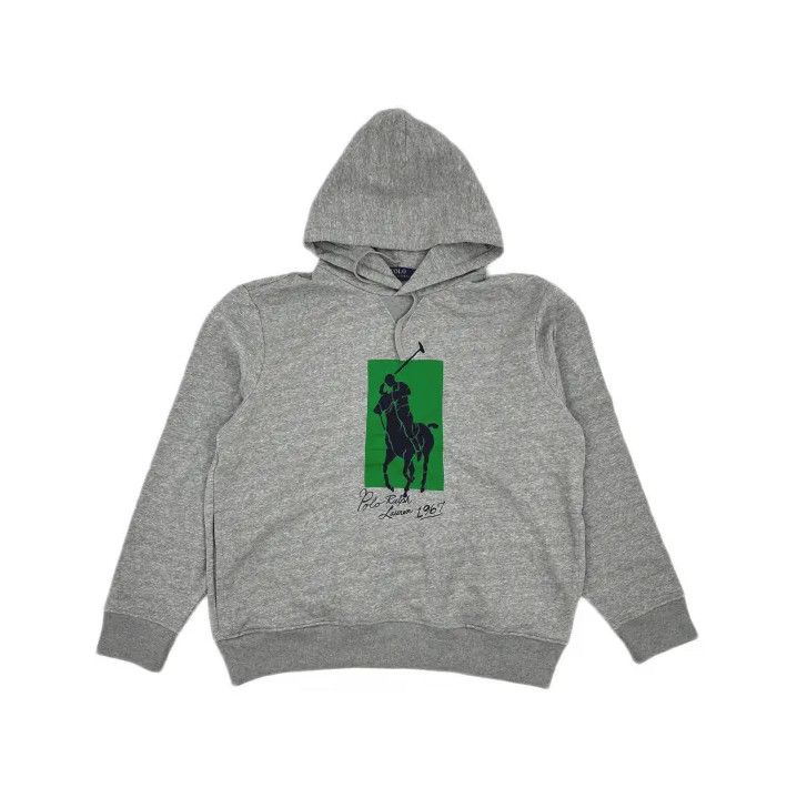 Polo Ralph Lauren Polo Ralph Lauren Gray Printed Hoodie Size US XL / EU 56 / 4 - 2 Thumbnail