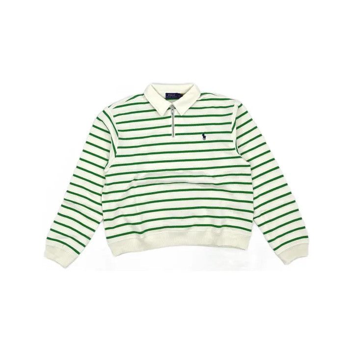 Polo Ralph Lauren Polo Ralph Lauren Unisex Half-Zip Striped Sweatshirt Size US M / EU 48-50 / 2 - 2 Thumbnail