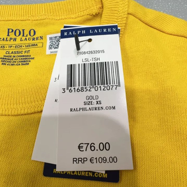 Polo Ralph Lauren Polo Ralph Lauren Solid Logo Embroidered Long-Sleeve T-Shirt Size US XS / EU 42 / 0 - 4 Thumbnail