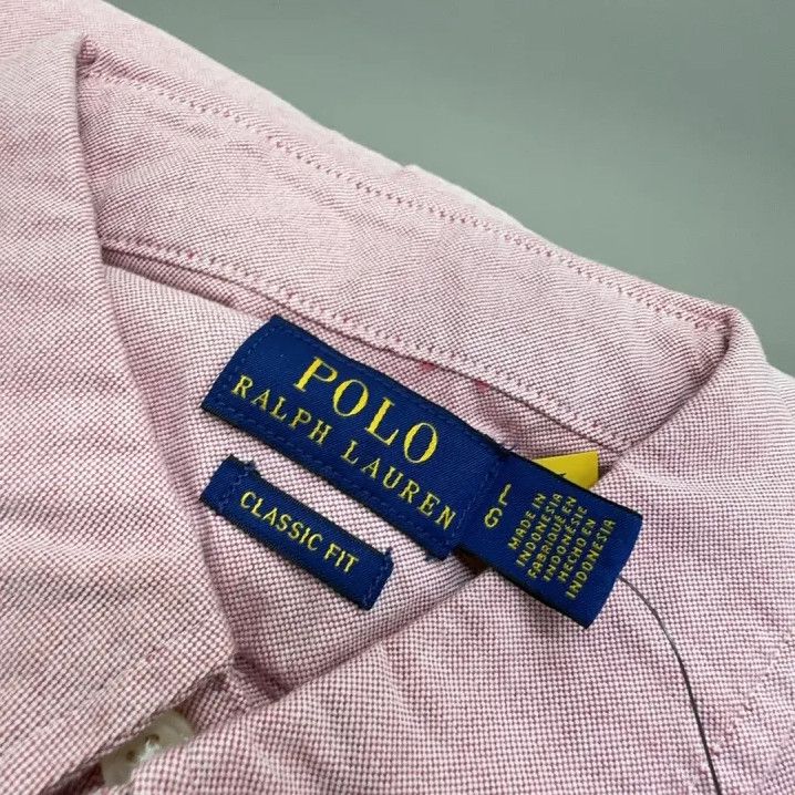 Polo Ralph Lauren Polo Ralph Lauren Pink Embroidered Logo Long-Sleeve Shirt Size US L / EU 52-54 / 3 - 5 Thumbnail