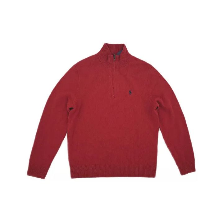 Polo Ralph Lauren Polo Ralph Lauren SS23 Solid Logo Embroidered Half-Zip Sweater Size US M / EU 48-50 / 2 - 2 Thumbnail