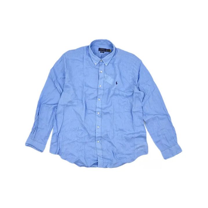 Polo Ralph Lauren Polo Ralph Lauren Men's Blue Logo Button Long-Sleeve Shirt Size US XXL / EU 58 / 5 - 2 Thumbnail