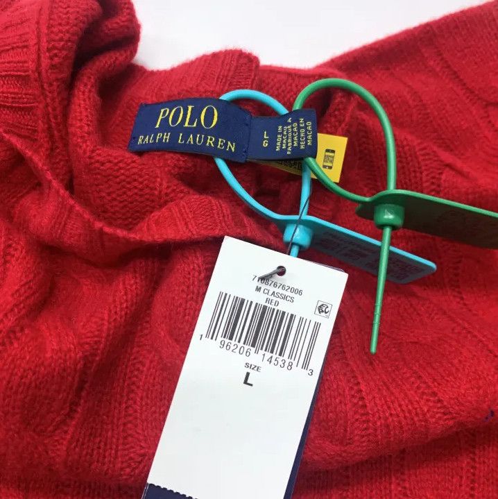 Polo Ralph Lauren Polo Ralph Lauren Men's Red Embroidered Crewneck Sweater Size US L / EU 52-54 / 3 - 2 Thumbnail