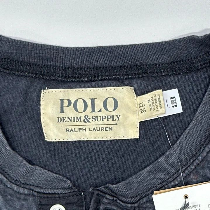 Polo Ralph Lauren Polo Ralph Lauren Solid Henley Loose Long-Sleeve T-Shirt Size US XL / EU 56 / 4 - 4 Thumbnail