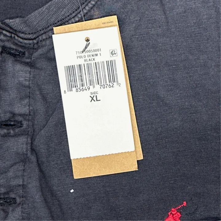 Polo Ralph Lauren Polo Ralph Lauren Solid Henley Loose Long-Sleeve T-Shirt Size US XL / EU 56 / 4 - 3 Thumbnail