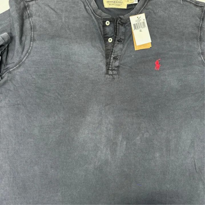 Polo Ralph Lauren Polo Ralph Lauren Solid Henley Loose Long-Sleeve T-Shirt Size US XL / EU 56 / 4 - 5 Thumbnail