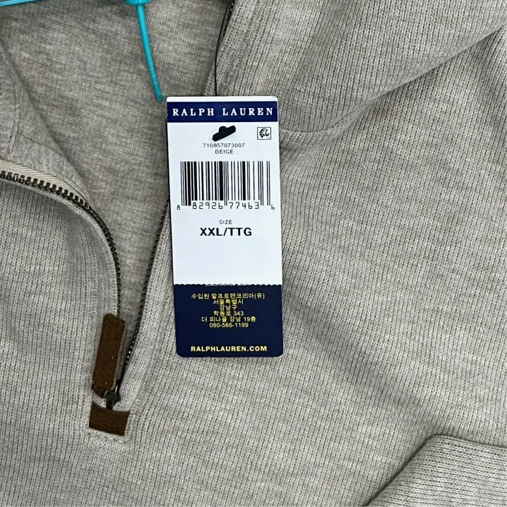 Polo Ralph Lauren Polo Ralph Lauren SS23 Solid Half-Zip Logo Sweatshirt Size US XXL / EU 58 / 5 - 3 Thumbnail