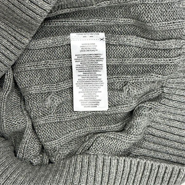 Polo Ralph Lauren Polo Ralph Lauren Men's Gray Cable-Knit Sweater Size US L / EU 52-54 / 3 - 3 Thumbnail