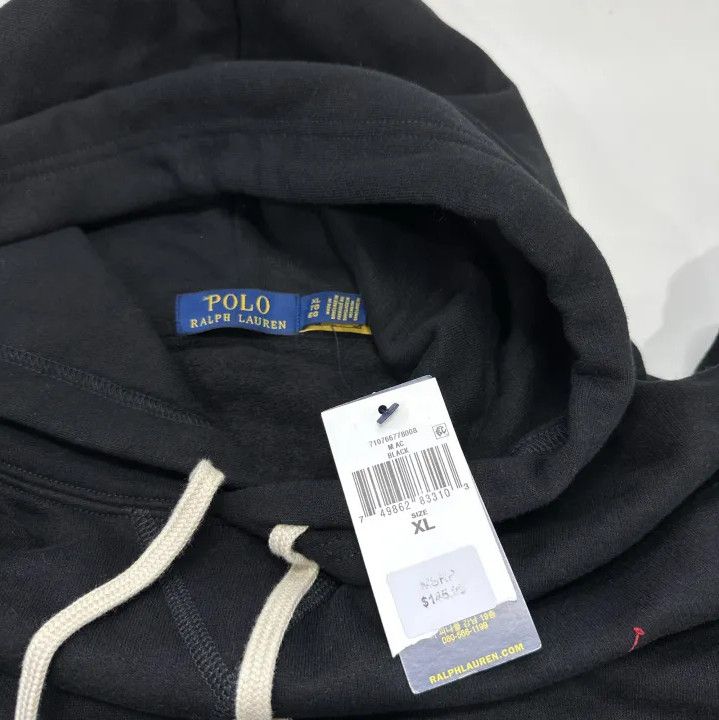Polo Ralph Lauren Polo Ralph Lauren Logo Embroidered Black Hoodie Size US XL / EU 56 / 4 - 4 Thumbnail