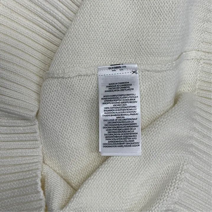 Polo Ralph Lauren Polo Ralph Lauren Men's Washed White Embroidered Knit Sweater Size US XL / EU 56 / 4 - 3 Thumbnail