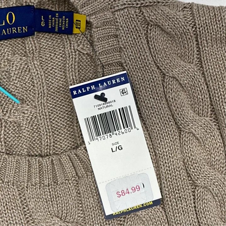 Polo Ralph Lauren Polo Ralph Lauren Men's Cable Knit Long-Sleeve Sweater Size US L / EU 52-54 / 3 - 3 Thumbnail