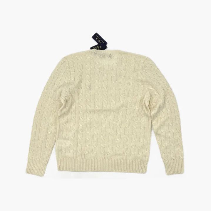 Polo Ralph Lauren Polo Ralph Lauren Solid Logo Cable Knit Sweater Size US L / EU 52-54 / 3 - 3 Thumbnail