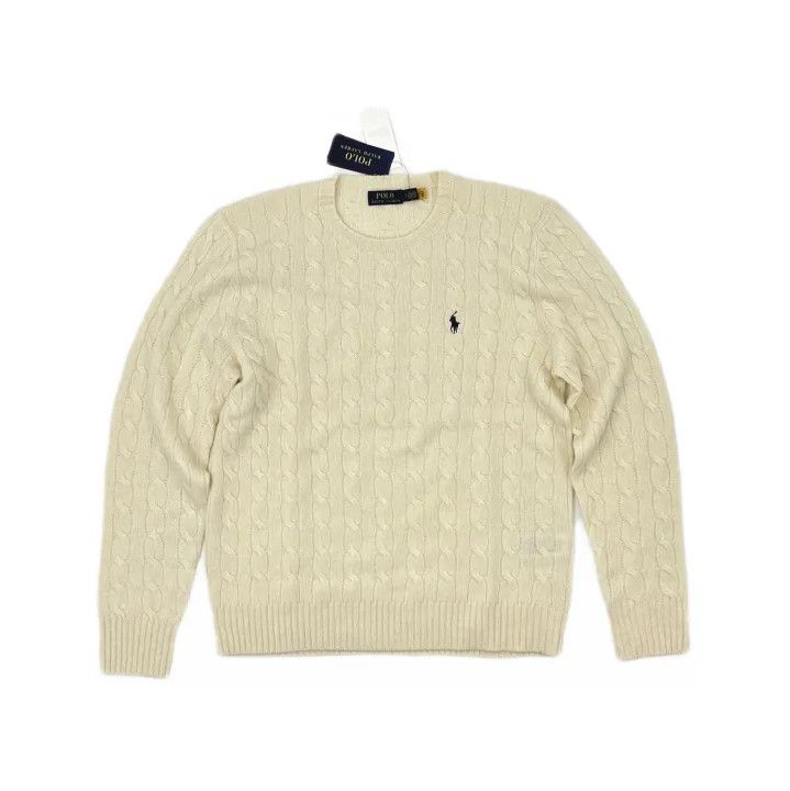 Polo Ralph Lauren Polo Ralph Lauren Solid Logo Cable Knit Sweater Size US L / EU 52-54 / 3 - 2 Thumbnail