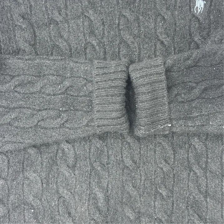 Polo Ralph Lauren Polo Ralph Lauren Men's Black Cable Knit Wool Sweater Size US S / EU 44-46 / 1 - 5 Thumbnail