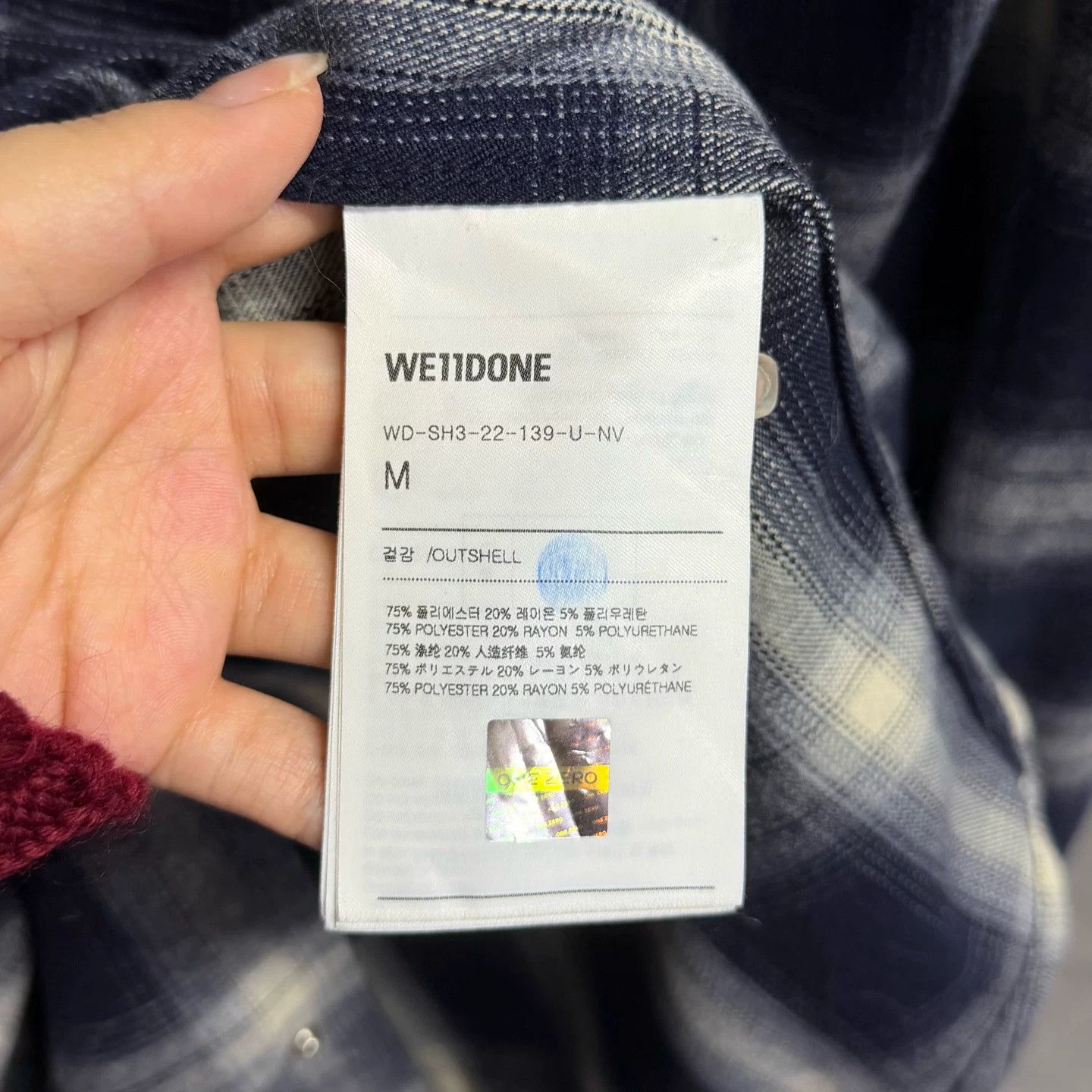WE11DONE We11done Printed Plaid Black Hoodie M Men Size US M / EU 48-50 / 2 - 4 Thumbnail