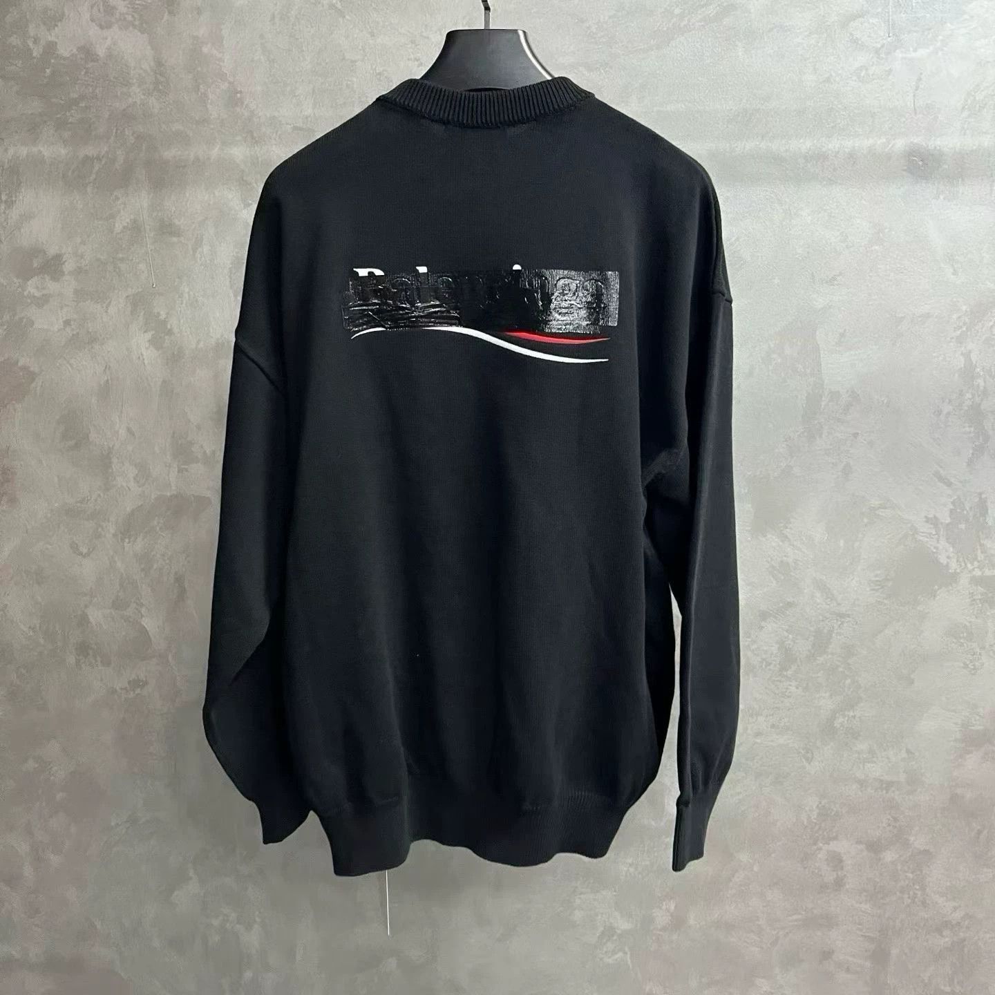 Balenciaga Balenciaga Embroidered Printed Black Hoodie XS Men Size US XS / EU 42 / 0 - 5 Thumbnail